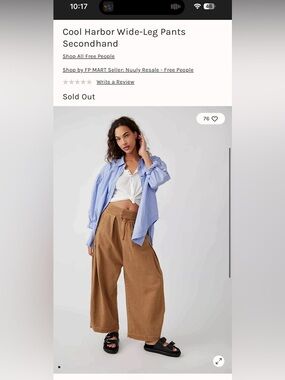 Free People Brown Wide Leg Pants